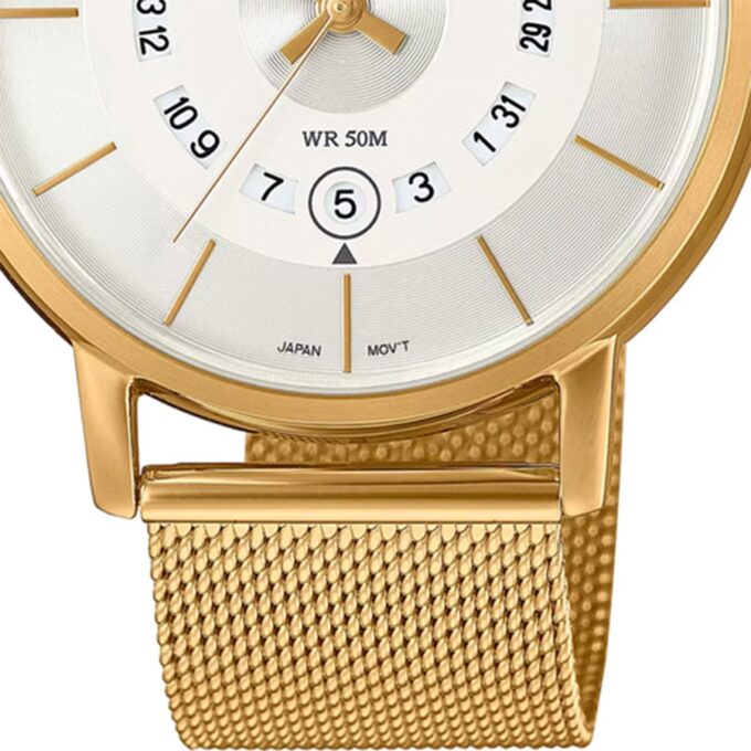 Montre Homme Casio - MTP-B135MG-7AVDF - Bracelet en Acier inoxydable Or - Affichage analogique - Résistant à l'eau