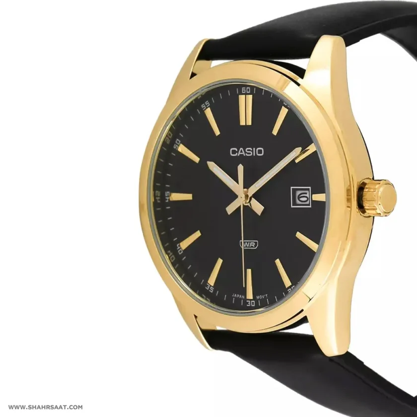 montre homme casio mtp vd03gl 1audf bracelet en cuir noir affichage analogique résistant à l'eau