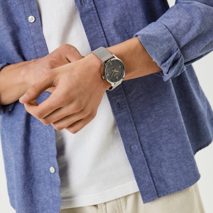 Montre Homme Casio - MTP-E710M-8AVDF - Bracelet en acier inoxydable - Affichage analogique - Résistant à l'eau