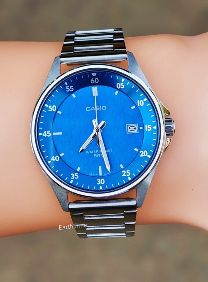 aiwatch_MTP-E705D-2EVDF - Montre Homme Casio - MTP-E705D-2EVDF - Bracelet en Acier inoxydable - Affichage analogique - Résistant à l'eau