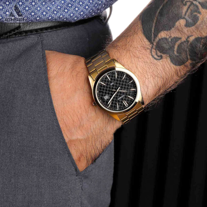 aiwatch_MTP-VD03G-1AUDF - Montre Homme Casio - MTP-VD03G-1AUDF - Bracelet en Acier inoxydable Or - Affichage analogique - Résistant à l'eau