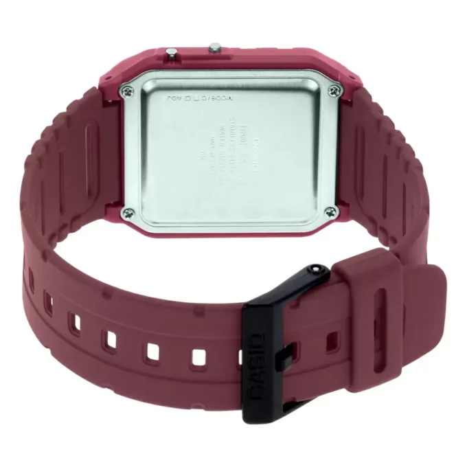 Montre Calculatrice Casio - CA-53WF-4BDF - Bracelet en Résine Rouge Bordeau - Affichage Numérique - Résistant à l'eau