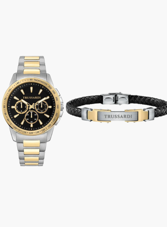 Montre Homme multifonction Trussardi T-Hawk + Bracelet  - R2453153003 - Affichage analogique - Résistant à l'eau
