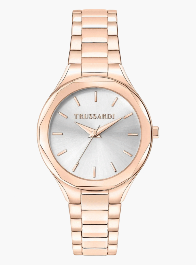 Montre Femme Trussardi - R2453157503 - Bracelet en Acier inoxydable doré - Affichage analogique - Résistant à l'eau