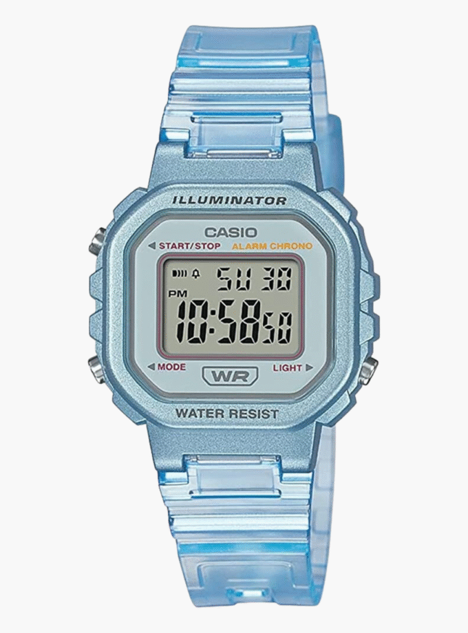 Montre Jeunesse Casio - LA-20WHS-2ADF - Bracelet en Résine Bleu - Affichage numérique - Résistant à l'eau