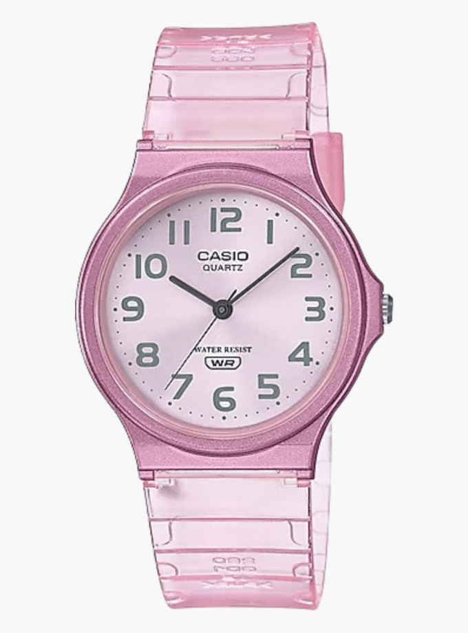 Montre Jeunesse Casio - MQ-24S-4BDF - Bracelet en Résine rose - Affichage analogique - Résistant à l'eau