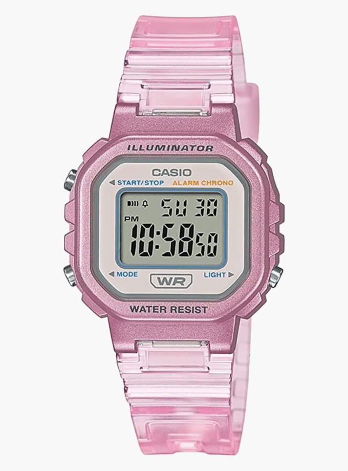 Montre Jeunesse Casio - LA-20WHS-4ADF - Bracelet en Résine rose - Affichage numérique - Résistant à l'eau