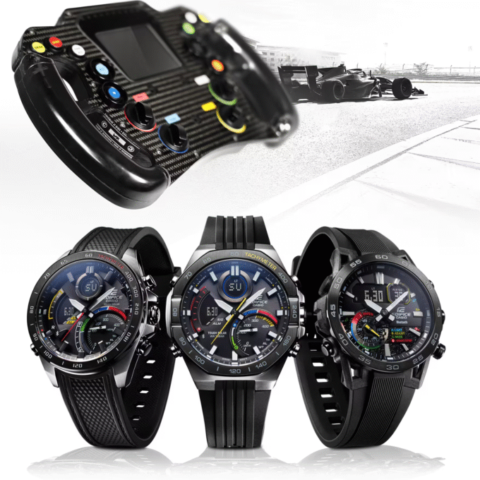 Montre Homme Bluetooth Casio Edifice - ECB-950MP-1ADF - Bracelet en Résine Noir - Affichage analogique - Résistant à l'eau