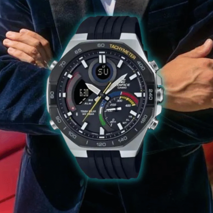 Montre Homme Bluetooth Casio Edifice - ECB-950MP-1ADF - Bracelet en Résine Noir - Affichage analogique - Résistant à l'eau