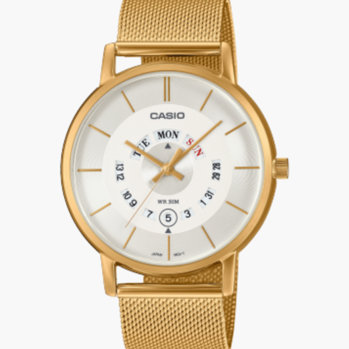 Montre Homme Casio - MTP-B135MG-7AVDF - Bracelet en Acier inoxydable Or - Affichage analogique - Résistant à l'eau