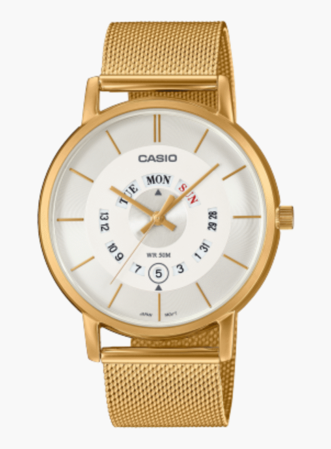 Montre Homme Casio - MTP-B135MG-7AVDF - Bracelet en Acier inoxydable Or - Affichage analogique - Résistant à l'eau