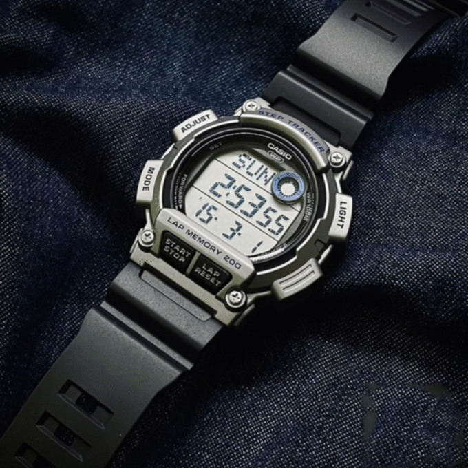 Montre Homme Casio - WS-2100H-1A2VDF - Bracelet en Résine Noir - Affichage analogique - Résistant à l'eau