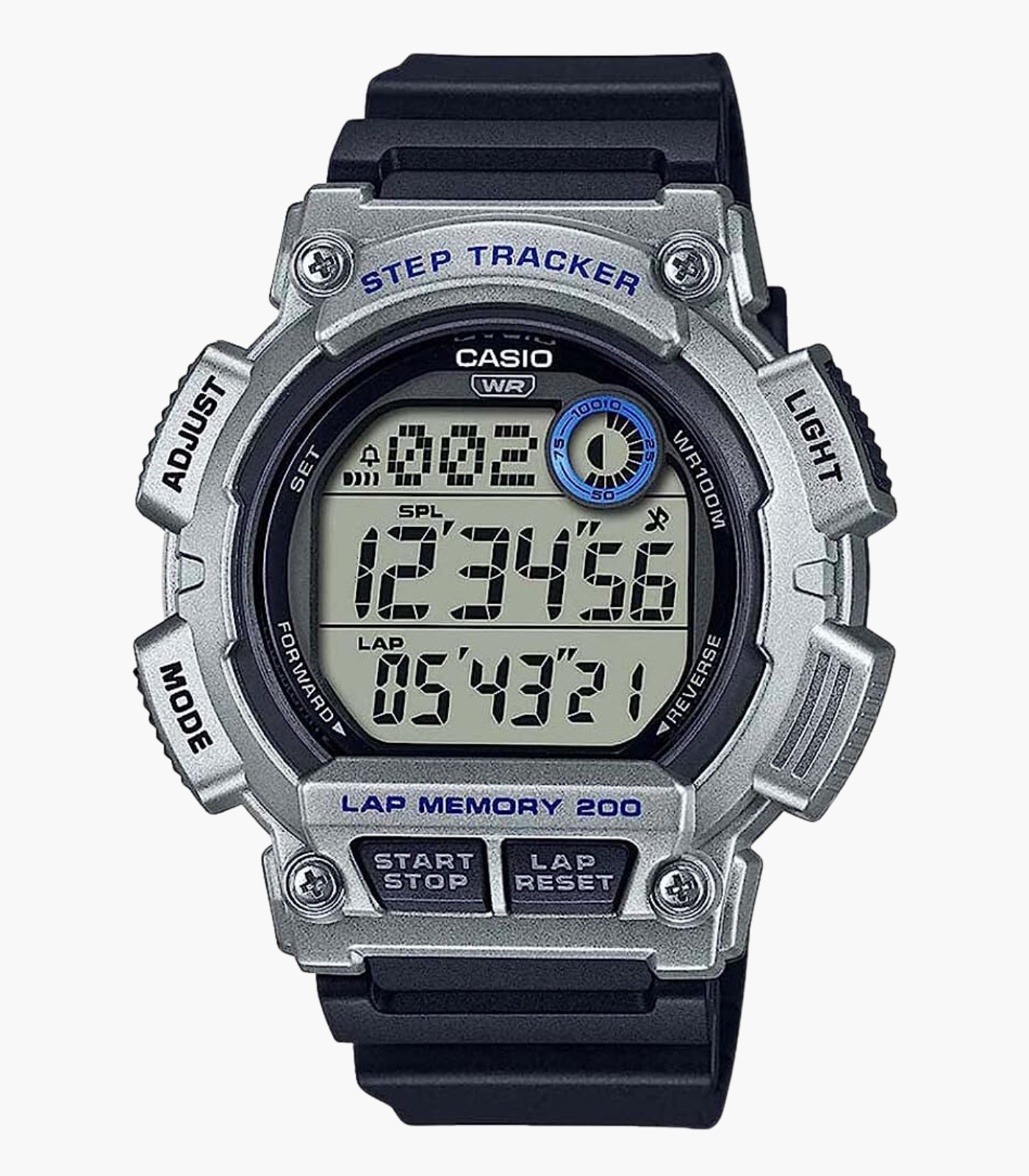 Montre Homme Casio -  WS-2100H-1A2VDF - Bracelet en Résine Noir - Affichage analogique - Résistant à l'eau