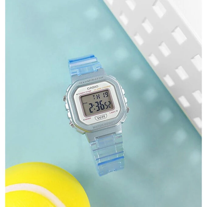 Montre Jeunesse Casio - LA-20WHS-2ADF - Bracelet en Résine Bleu - Affichage numérique - Résistant à l'eau