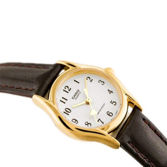 Montre Femme Casio - LTP-1094Q-7B5RDF - Bracelet en Cuir marron - Affichage analogique - Résistant à l'eau