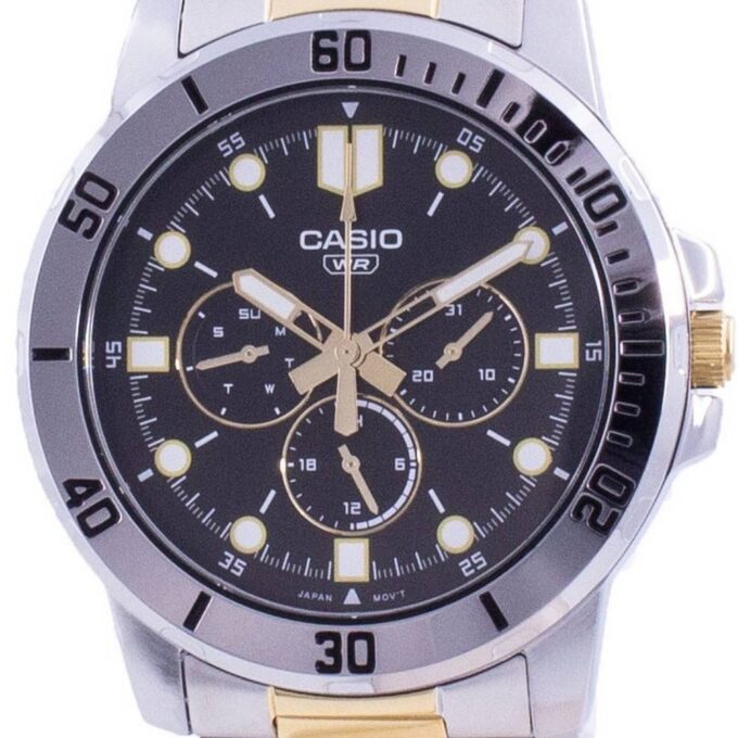 montre homme casio mtp vd300sg 1eudf bracelet en acier inoxydable affichage analogique résistant à l'eau