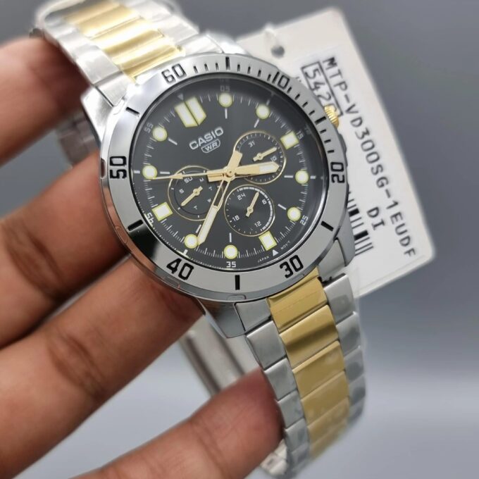 Montre Homme Casio - MTP-VD300SG-1EUDF - Bracelet en Acier inoxydable - Affichage analogique - Résistant à l'eau