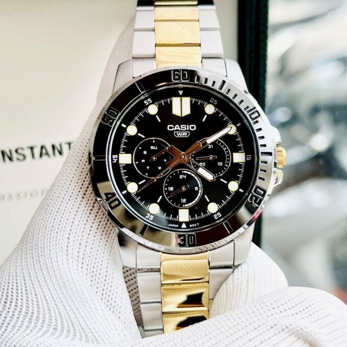 Montre Homme Casio - MTP-VD300SG-1EUDF - Bracelet en Acier inoxydable - Affichage analogique - Résistant à l'eau