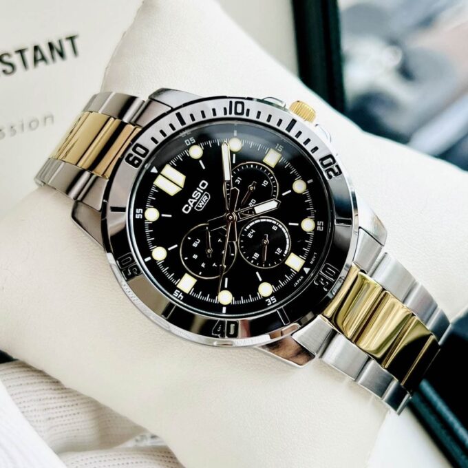 Montre Homme Casio - MTP-VD300SG-1EUDF - Bracelet en Acier inoxydable - Affichage analogique - Résistant à l'eau