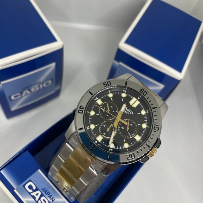 Montre Homme Casio - MTP-VD300SG-1EUDF - Bracelet en Acier inoxydable - Affichage analogique - Résistant à l'eau