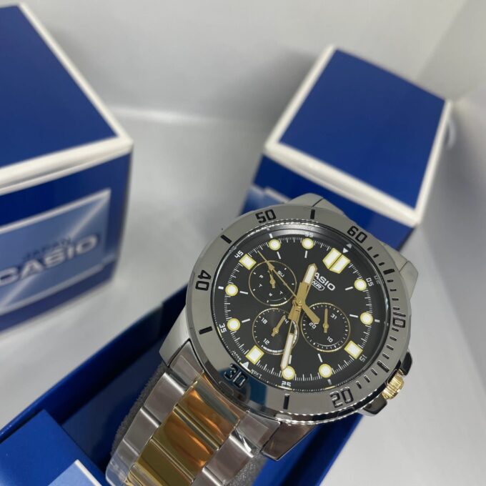 Montre Homme Casio - MTP-VD300SG-1EUDF - Bracelet en Acier inoxydable - Affichage analogique - Résistant à l'eau