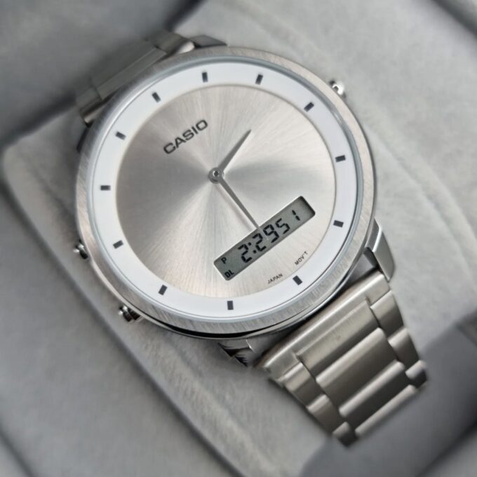 Montre Homme Casio - MTP-B200D-7EDF - Bracelet en Acier Inoxydable - Affichage analogique - numérique - Résistant à l'eau