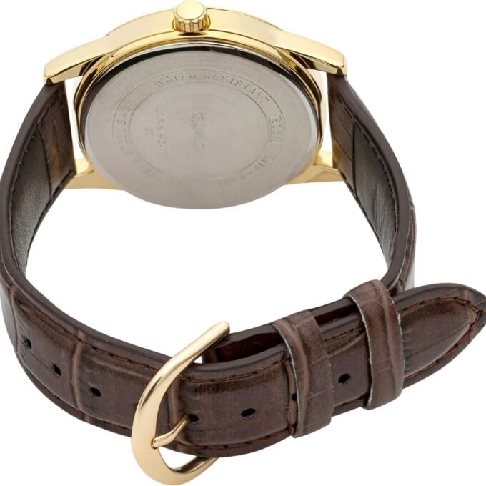 Montre Homme Casio - MTP-V006GL-7BUDF - Bracelet en Cuir Marron - Affichage analogique - Résistant à l'eau