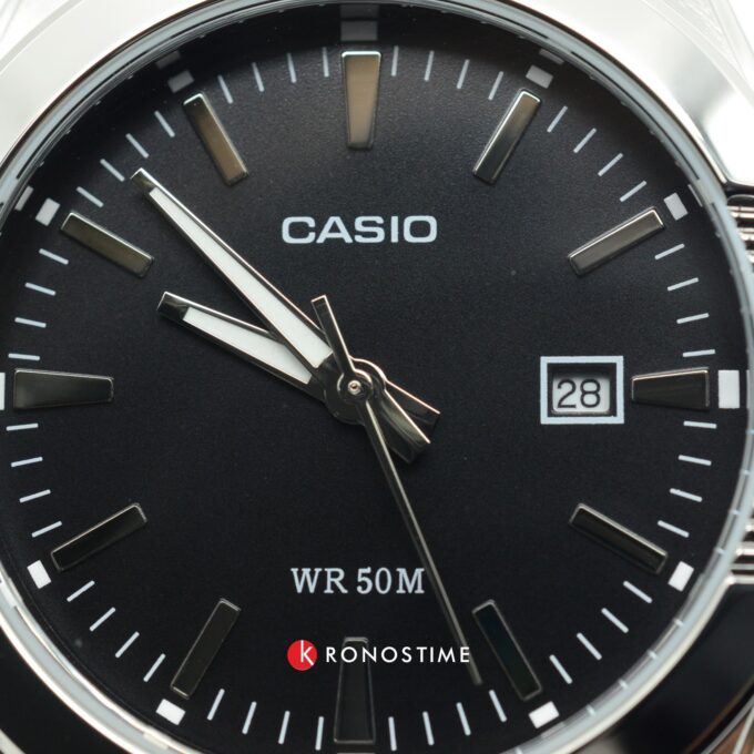 Montre Homme Casio - MTP-1308L-1AVDF - Bracelet en Cuir Noir - Affichage analogique - Résistant à l'eau