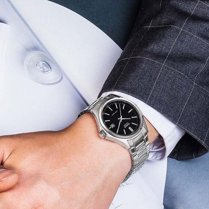 montre homme casio mtp 1183a 1adf bracelet en acier inoxydable affichage analogique résistant à l'eau