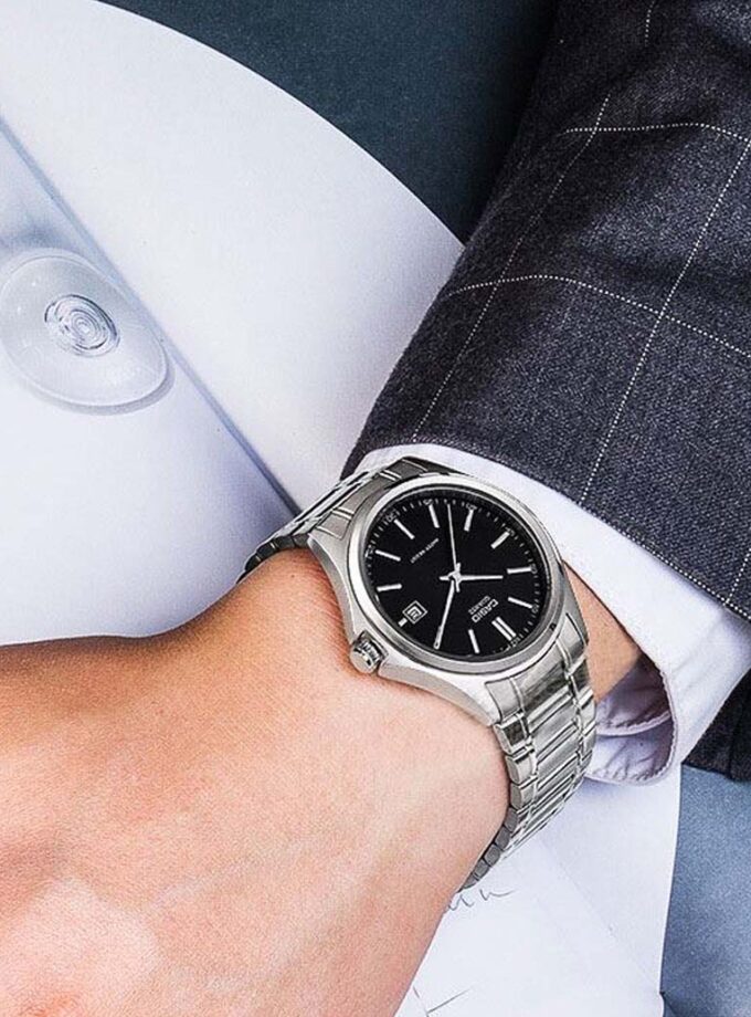 montre homme casio mtp 1183a 1adf bracelet en acier inoxydable affichage analogique résistant à l'eau