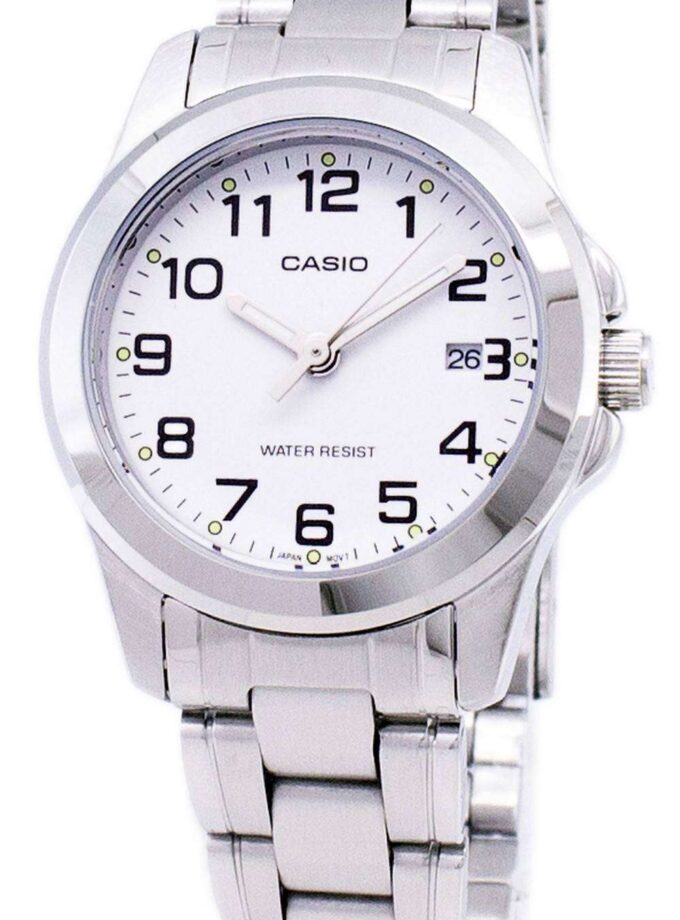 montre femme casio ltp 1215a 7b2df bracelet en acier inoxydable affichage analogique résistant à l'eau
