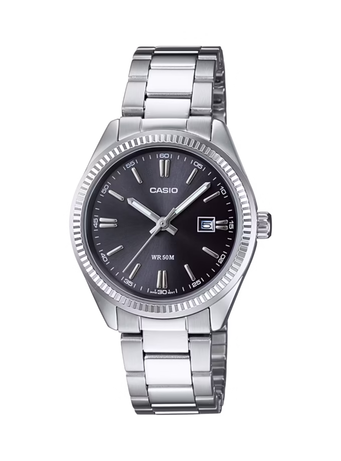 montre femme casio ltp 1302d 1a1vdf bracelet en acier inoxydable affichage analogique résistant à l'eau