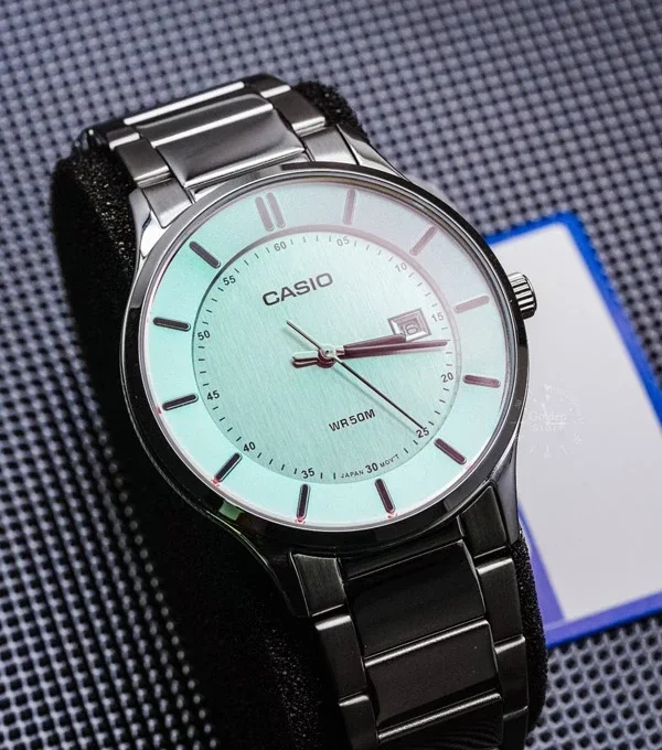 Montre Homme Casio - MTP-E605L-7EVDF - Bracelet en Cuir noir - Affichage analogique - Résistant à l'eau