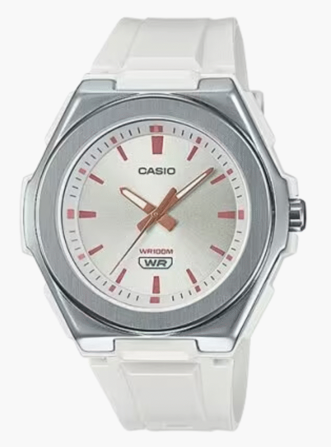 Montre Femme Casio - LWA-300H-7EVDF - Bracelet en Résine blanc - Affichage analogique - Résistant à l'eau