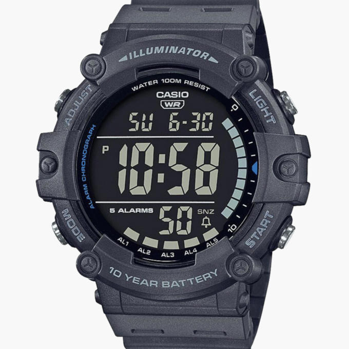 Montre Homme Casio - AE-1500WH-8BVDF - Bracelet en Résine noir - Affichage numérique - Résistant à l'eau