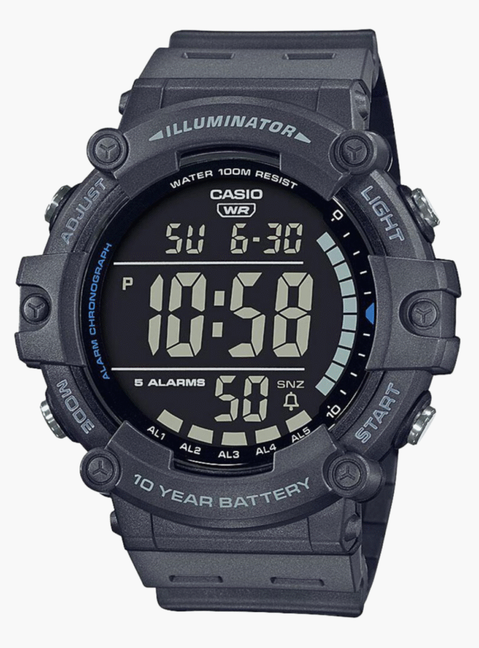 Montre Homme Casio - AE-1500WH-8BVDF - Bracelet en Résine noir - Affichage numérique - Résistant à l'eau