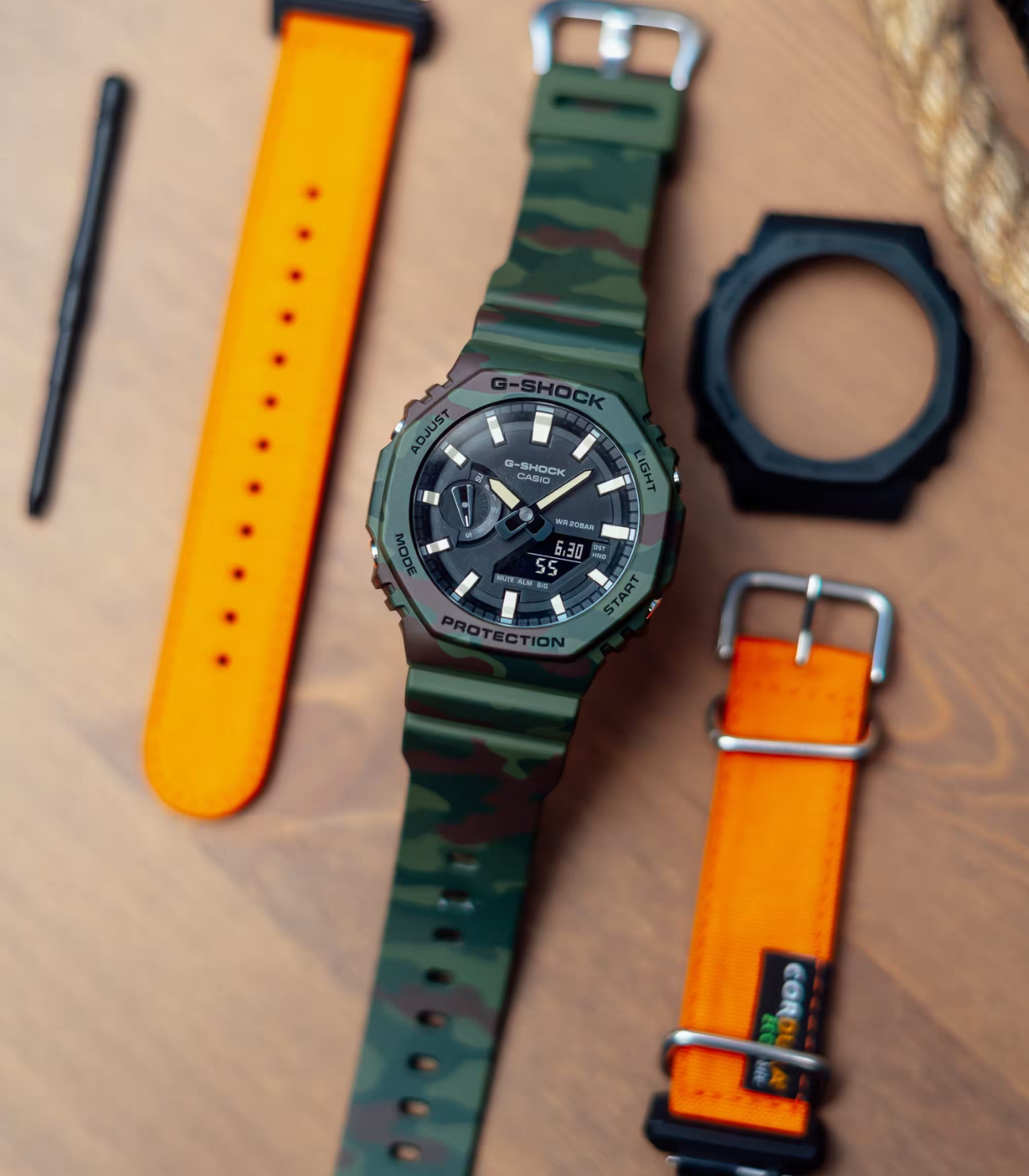 Montre Homme Casio G-SHOCK - GAE-2100WE-3ADR - Bracelet en Résine Interchangeable - Affichage analogique - numérique - Résistant à l'eau – Image 4