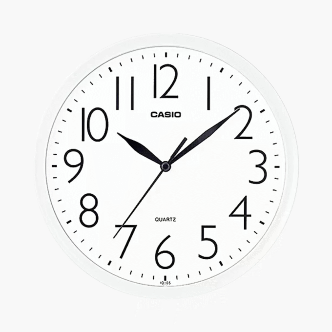 Horloge Murale Casio - IQ-05-7DF - Affichage analogique - Blanc