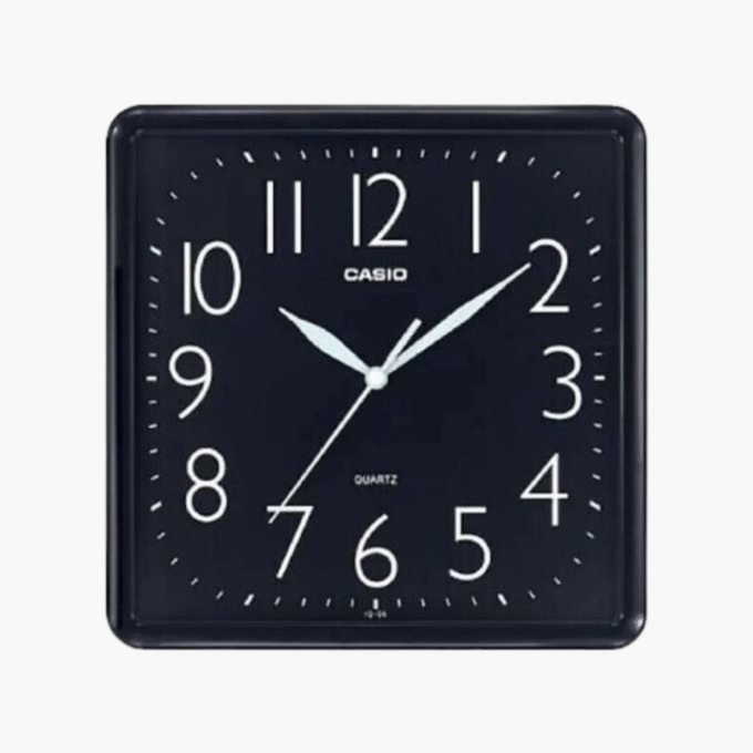 Horloge Murale Casio - IQ-06-1DF - Carré - Affichage analogique - Noir
