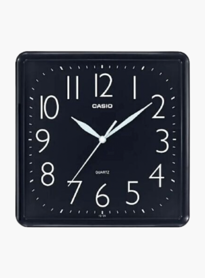 Horloge Murale Casio - IQ-06-1DF - Carré - Affichage analogique - Noir