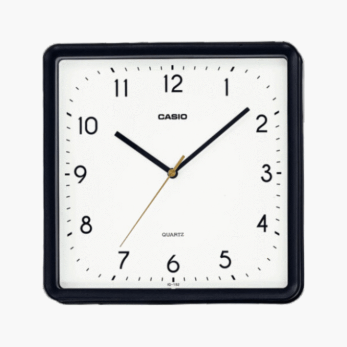 Horloge Murale Casio - IQ-152-1DF - Carré - Affichage analogique