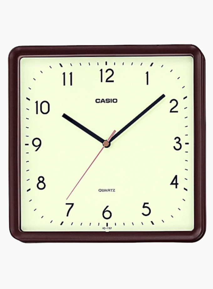 Horloge Murale Casio - IQ-152-5DF - Carré - Affichage analogique