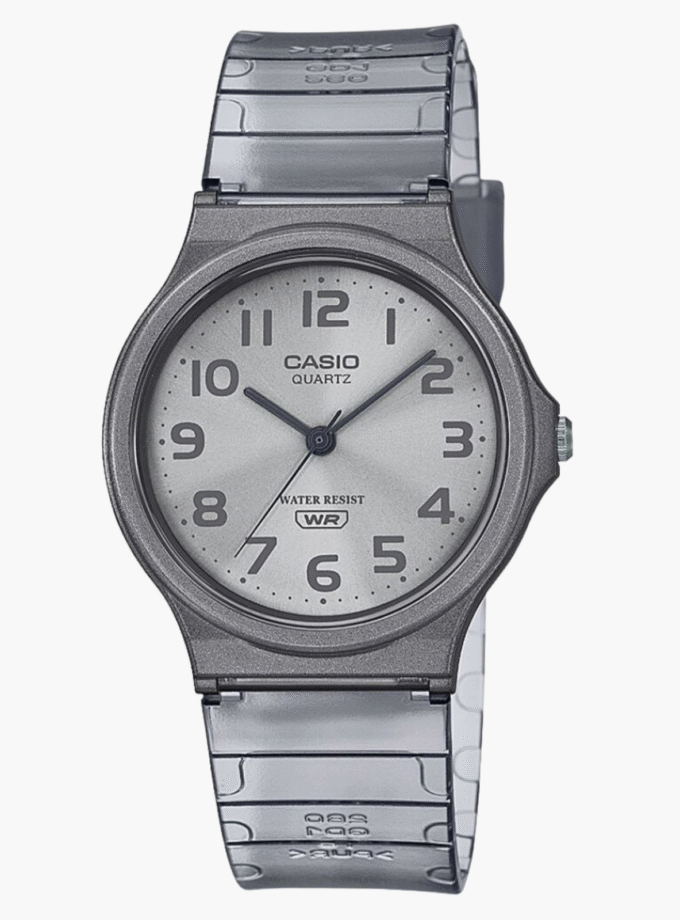 Montre Jeunesse Casio - MQ-24S-8BDF - Bracelet en Résine Gris - Affichage analogique - Résistant à l'eau