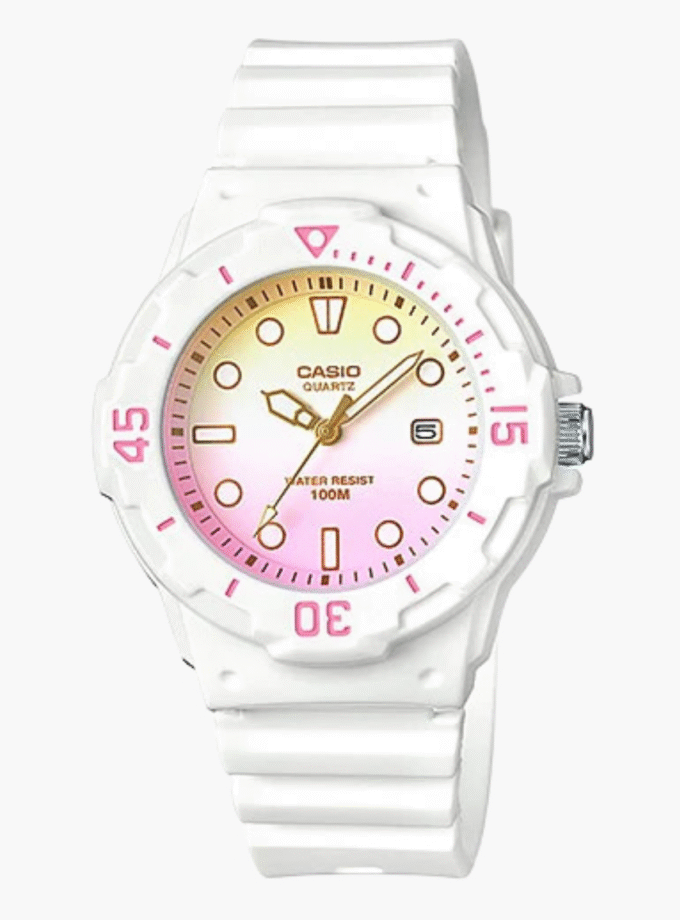 Montre Jeunesse Casio - LRW-200H-4E2VDR - Bracelet en Résine blanc - Affichage analogique - Résistant à l'eau