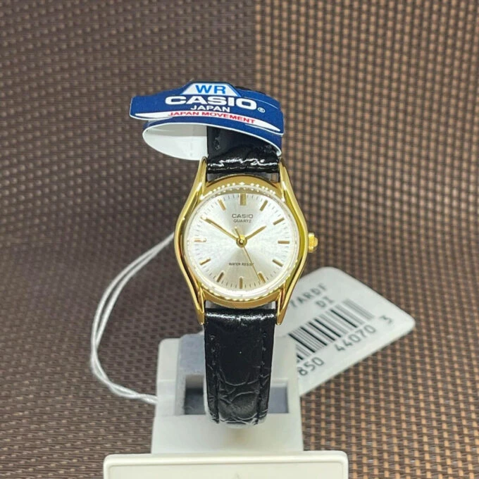 Montre Femme Casio - LTP-1094Q-7ARDF - Bracelet en Cuir noir - Affichage analogique - Résistant à l'eau