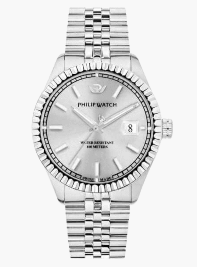 Montre Homme PHILIP WATCH CARIBE - R8253597082 - Bracelet en Acier Inoxydable - Affichage analogique - Résistant à l'eau - Verre Saphir