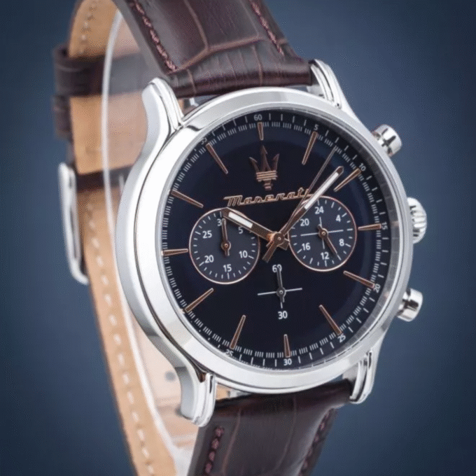 Montre Homme Maserati - EPOCA - R8871618014 - Bracelet Cuir Marron - Affichage analogique