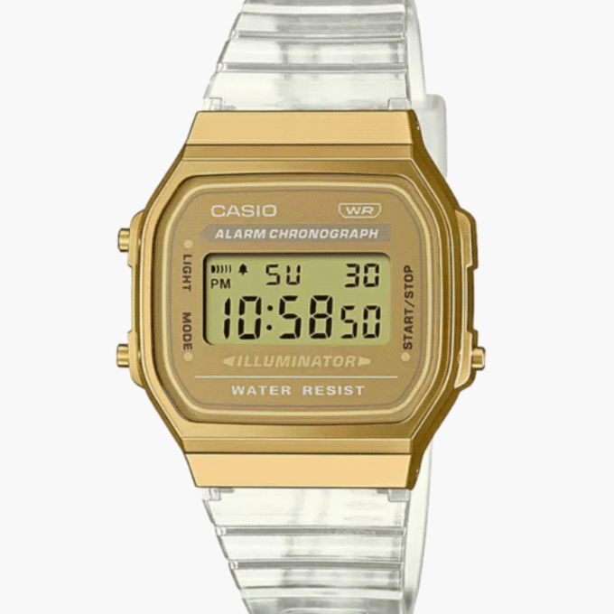 Montre Casio Unisexe - A168XESG-9ADF - Bracelet en Résine - Affichage Numérique - Résistant à l'eau