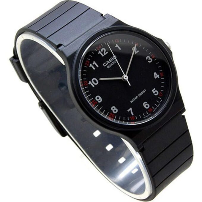 Montre Jeunesse Casio - MQ-24-1BLDF - Bracelet en Résine Noir - Affichage analogique - Résistant à l'eau