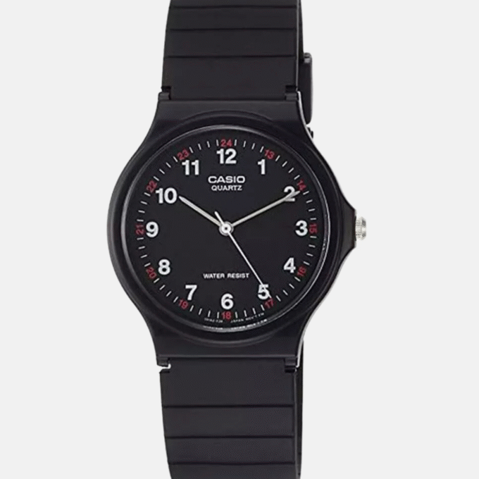 Montre Jeunesse Casio - MQ-24-1BLDF - Bracelet en Résine Noir - Affichage analogique - Résistant à l'eau